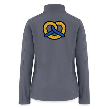 Pretzel Bavarian Pattern Munich Beer Garden - Women’s Soft Shell Jacket - gray - Back
