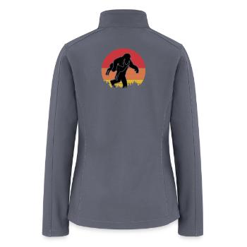 Bigfoot Carrying Antelope Vintage - Women’s Soft Shell Jacket - gray - Back