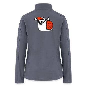 Snail sunglasses cute sweet happy cool smile funny - Women’s Soft Shell Jacket - gray - Back