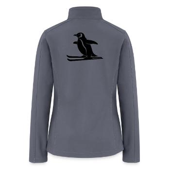 Minimalistic penguin skier winter sport - Women’s Soft Shell Jacket - gray - Back