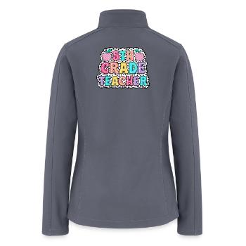 Fifth Grade Teacher Colorful Letters - Women’s Soft Shell Jacket - gray - Back
