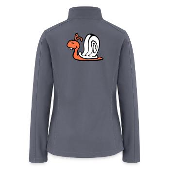 Snail rabbit teeth cute sweet happy funny cartoon - Women’s Soft Shell Jacket - gray - Back