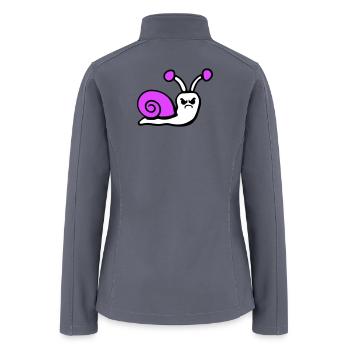 Snail angry furious evil unhappy annoyed funny fun - Women’s Soft Shell Jacket - gray - Back