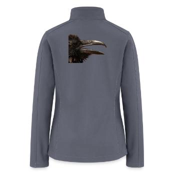 Raven Crest Silhouette - Women’s Soft Shell Jacket - gray - Back