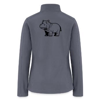 hippo - Women’s Soft Shell Jacket - gray - Back