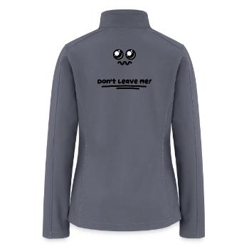 Imploring face kawaii doodle - Women’s Soft Shell Jacket - gray - Back