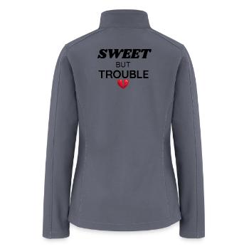 Broken Heart Silhouette - Women’s Soft Shell Jacket - gray - Back