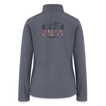 Walk by Faith Not by Sight Color Letters - Women’s Soft Shell Jacket - gray - Back