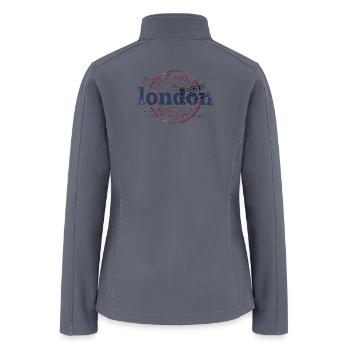 London Post Office Stamp - Women’s Soft Shell Jacket - gray - Back