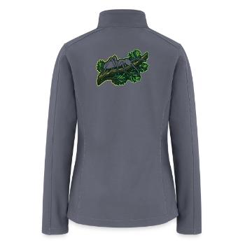 White Ant On Pine Branch Nature Illustration - Women’s Soft Shell Jacket - gray - Back