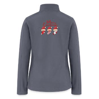 Merry Christmas Sock Trio - Women’s Soft Shell Jacket - gray - Back