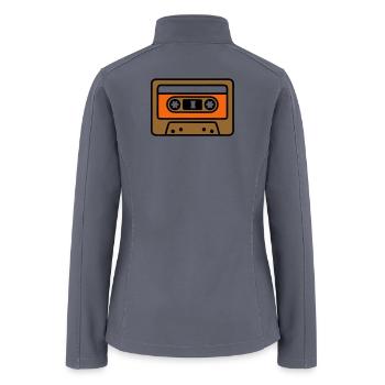 Retro Cassette Mixtape 90s Icon - Women’s Soft Shell Jacket - gray - Back