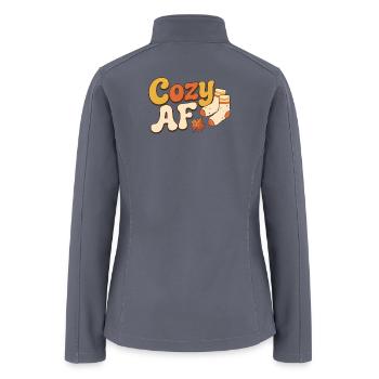 Cozy AF Autumn Socks - Women’s Soft Shell Jacket - gray - Back