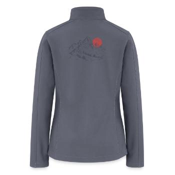 Red Sun Over Ridge Line Art - Women’s Soft Shell Jacket - gray - Back