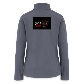 Out of Signal - Horror Router Tech Art Print - Women’s Soft Shell Jacket - gray - Back