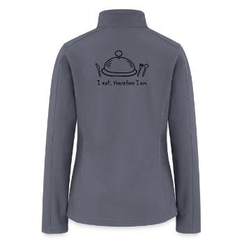 I eat, therefore I am - Women’s Soft Shell Jacket - gray - Back