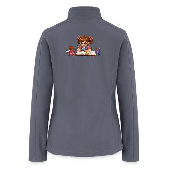 Little Scholar at Desk - Women’s Soft Shell Jacket - gray - Back