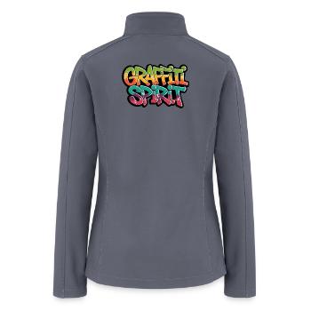 Graffiti Spirit Color Splash - Women’s Soft Shell Jacket - gray - Back