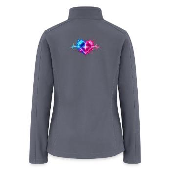 Neon Heartbeat Glow - Women’s Soft Shell Jacket - gray - Back