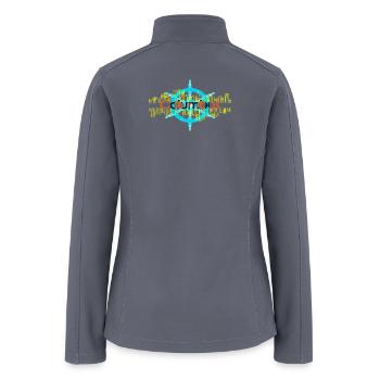 Columbus Skyline Wheel Graphic - Women’s Soft Shell Jacket - gray - Back