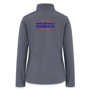 Unapologetically Conservative Emblem - Women’s Soft Shell Jacket - gray - Back