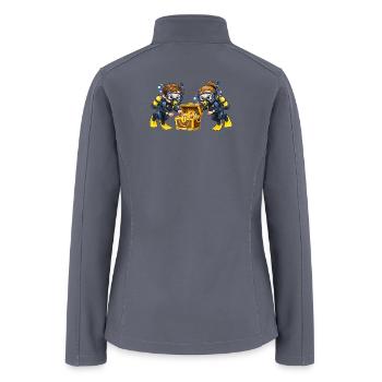 Diver Treasure Hunt Kids Adventure Ocean - Women’s Soft Shell Jacket - gray - Back
