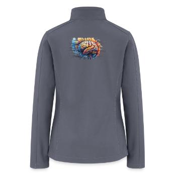 Cybercolored brain - Women’s Soft Shell Jacket - gray - Back