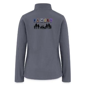 Colorful Family Letters - Women’s Soft Shell Jacket - gray - Back