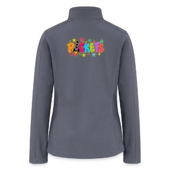Colorful Rocket Letters Burst - Women’s Soft Shell Jacket - gray - Back