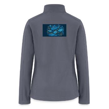 Aqua Coral Ocean Parade - Women’s Soft Shell Jacket - gray - Back