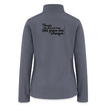 🌿 Grace Through the Long Road – Strength, Faith  - Women’s Soft Shell Jacket - gray - Back