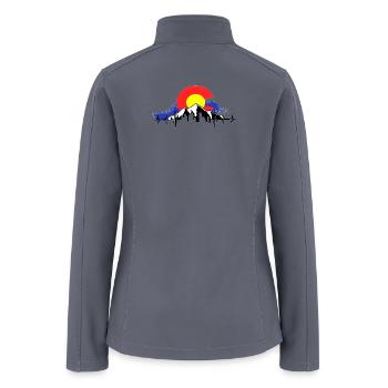 Colorado Crest Skyline Pulse - Women’s Soft Shell Jacket - gray - Back