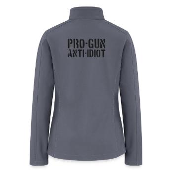 Pro-Gun Anti-Idiot - Women’s Soft Shell Jacket - gray - Back