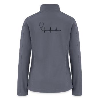 Heartbeat stethoscope - Women’s Soft Shell Jacket - gray - Back
