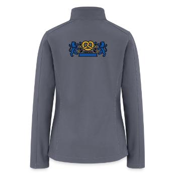 Munich Crest Bavaria Lions Pretzel Beer Garden - Women’s Soft Shell Jacket - gray - Back