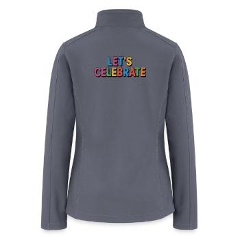 Lets Celebrate Colorful Letters - Women’s Soft Shell Jacket - gray - Back
