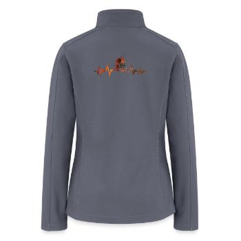 Cyclist Heartbeat Graphic - Women’s Soft Shell Jacket - gray - Back
