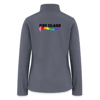 Fire Island Pride Pines Cherry Grove Queer FI NY - Women’s Soft Shell Jacket - gray - Back