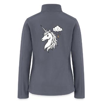 Brainstorm Unicorn - Women’s Soft Shell Jacket - gray - Back