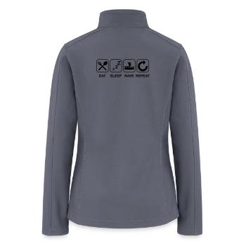 Eat Sleep Rave Repeat - Women’s Soft Shell Jacket - gray - Back