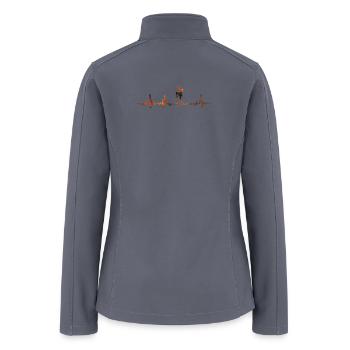 Heartbeat Run Silhouette - Women’s Soft Shell Jacket - gray - Back