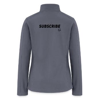 Influencer Blogger Vlogger Content Creator - Subsc - Women’s Soft Shell Jacket - gray - Back