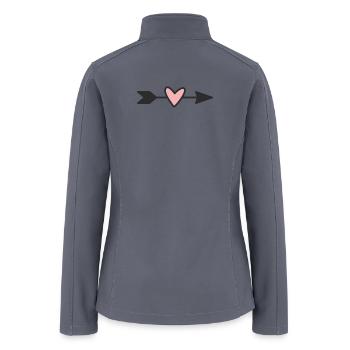 Heart Arrow Emblem - Women’s Soft Shell Jacket - gray - Back