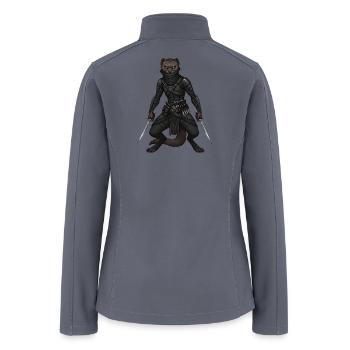 Shadowclaw Cat Warrior - Women’s Soft Shell Jacket - gray - Back