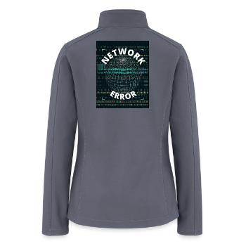 Global Network Error: Tech Circular Globe - Women’s Soft Shell Jacket - gray - Back
