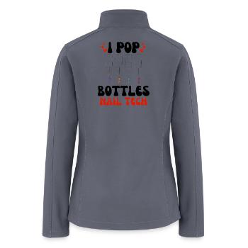  funny Design for Manicurist Pop Bottles Nail Tech - Women’s Soft Shell Jacket - gray - Back