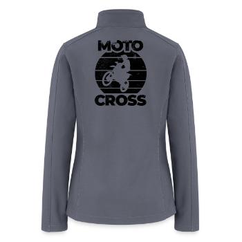 Funny Motocross - Women’s Soft Shell Jacket - gray - Back