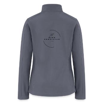 The Kind Rebellion – Minimalist Logo (Black) - Women’s Soft Shell Jacket - gray - Back