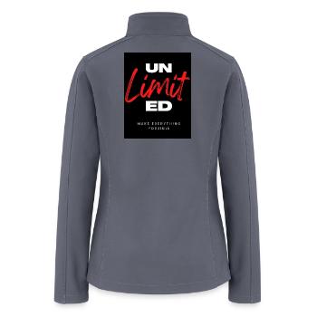Unlimit Ed Inspirational Motivational Design - Women’s Soft Shell Jacket - gray - Back