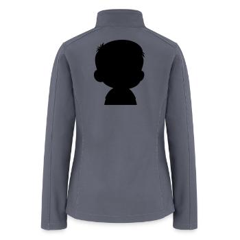 Chibi Doll – Creepy Cute Halloween Character - Women’s Soft Shell Jacket - gray - Back